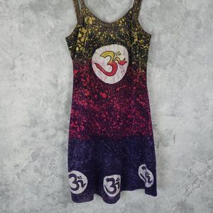 Rainbow Splatter Tie Dye Om Dress
